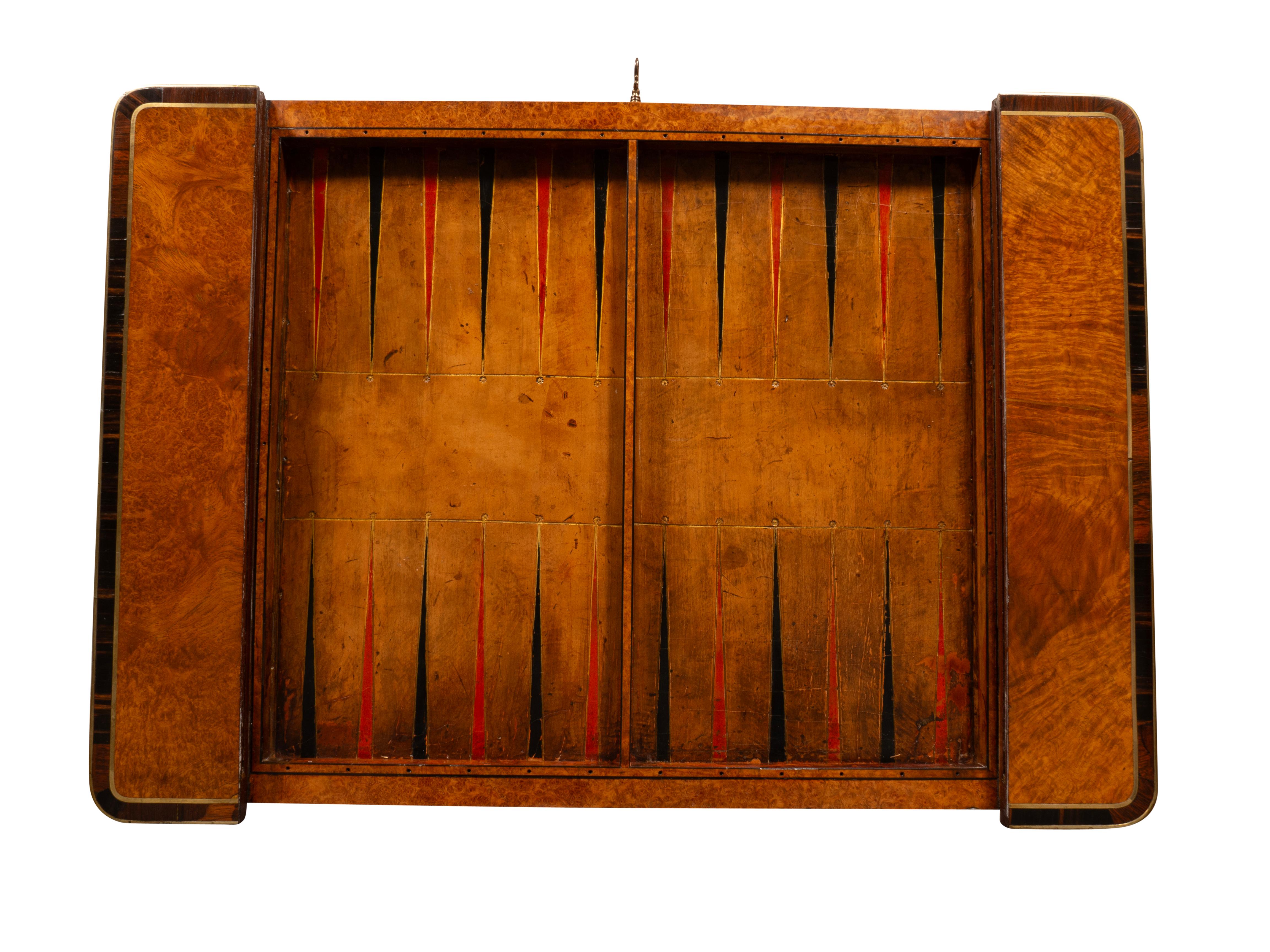 Fine Regency Amboyna And Calamander Games Table 11