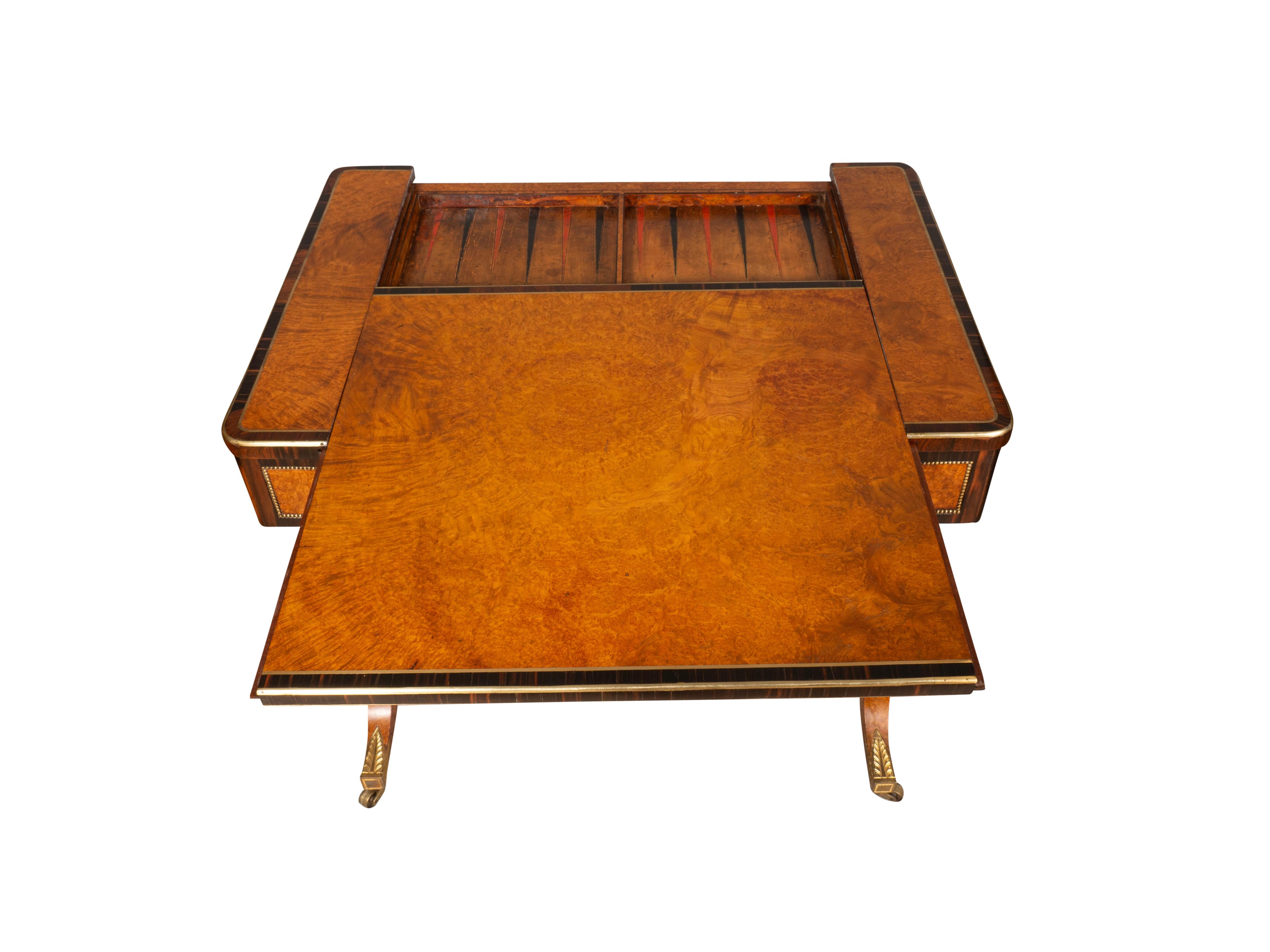 Fine Regency Amboyna And Calamander Games Table 1