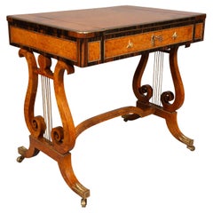 Fine Regency Amboyna And Calamander Games Table