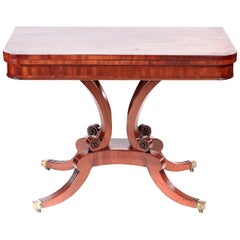 Fine Regency Antique Mahogany Card/Side Table