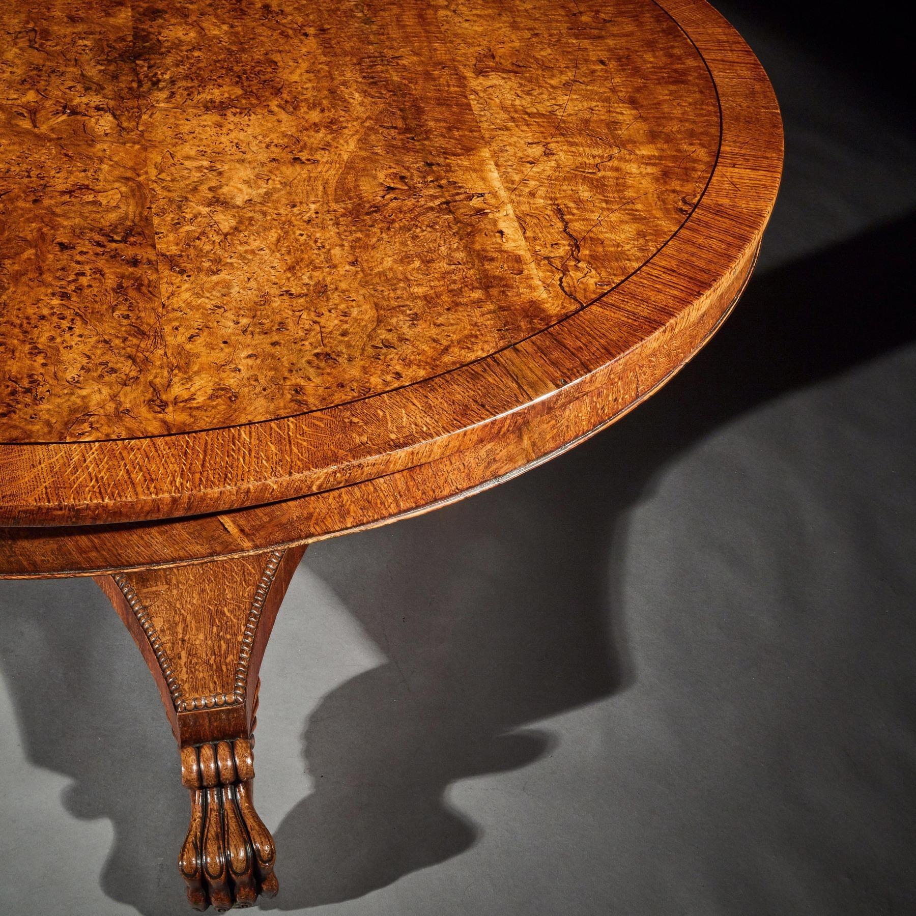 Fine Regency Burr Oak Tilt-Top Table 3