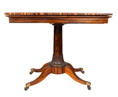 Fine Regency Calamander and Rosewood Games Table