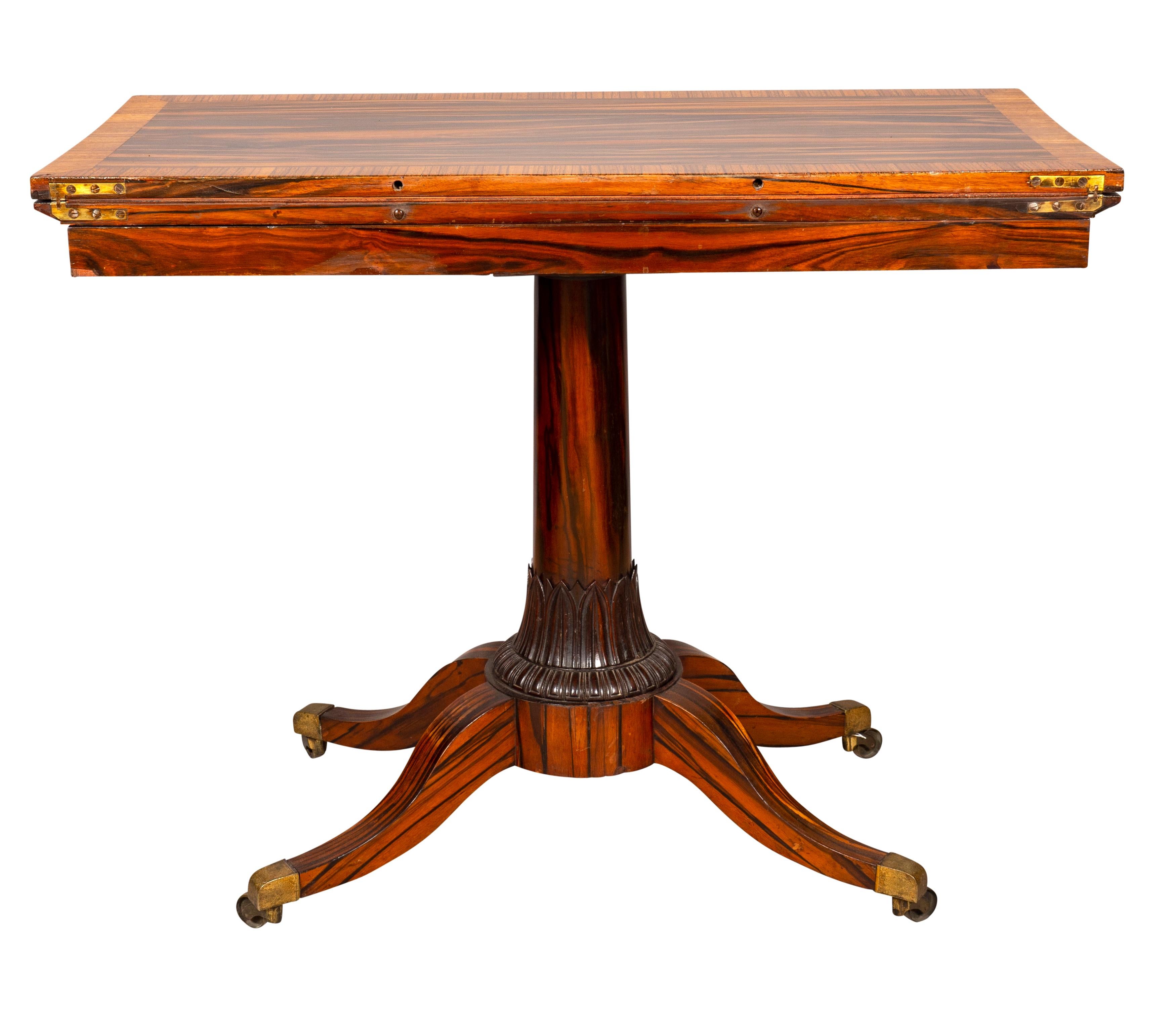 Fine Regency Calamander and Rosewood Games Table For Sale 2