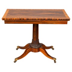 Antique Fine Regency Calamander and Rosewood Games Table