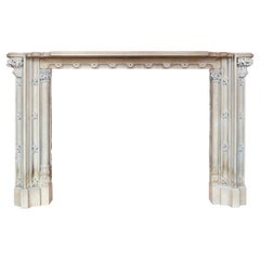 Fine Regency Gothic Revival Painswick Stone Fireplace