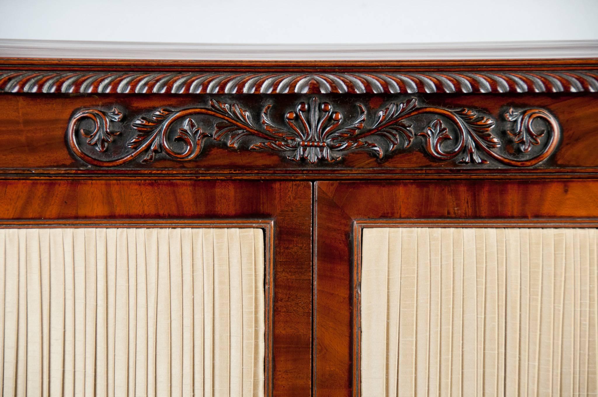 Fine Regency Irish Mahogany Two-Door Side Cabinet or Chiffonier 9