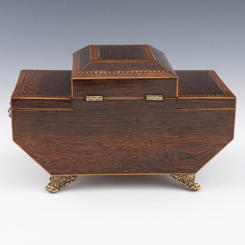 Regency-Schmuckkästchen in Bootsform im Regency-Stil, um 1805 (Holz) im Angebot