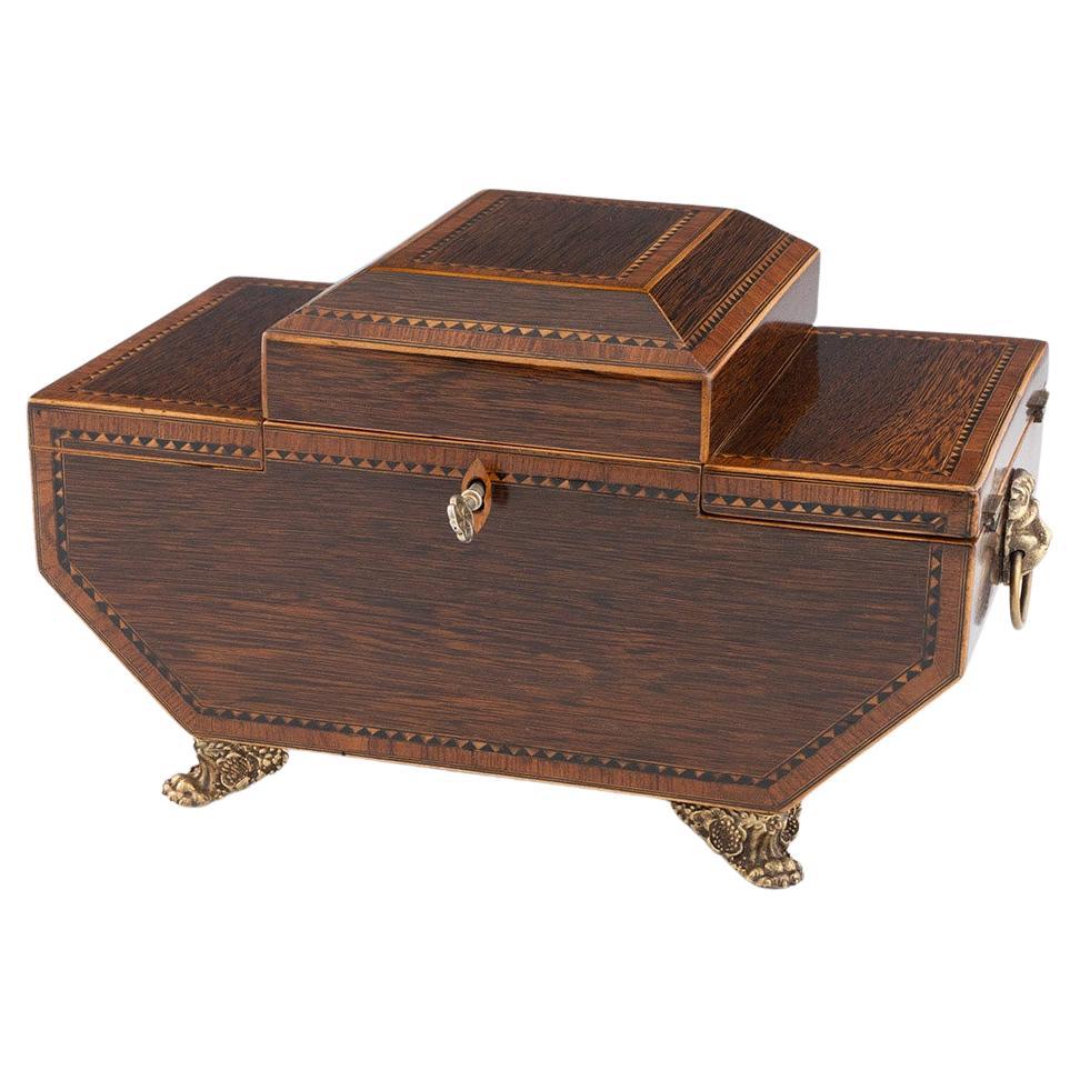 Regency-Schmuckkästchen in Bootsform im Regency-Stil, um 1805 im Angebot