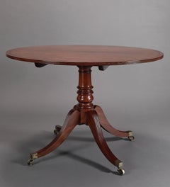 Fine Regency Mahogany and Ebony Inlaid Breakfast Table