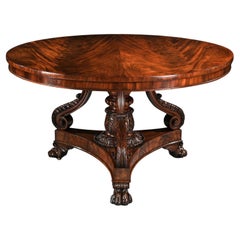Antique Fine Regency Mahogany Centre Table, Possibly a Unique Commission Based on the De
