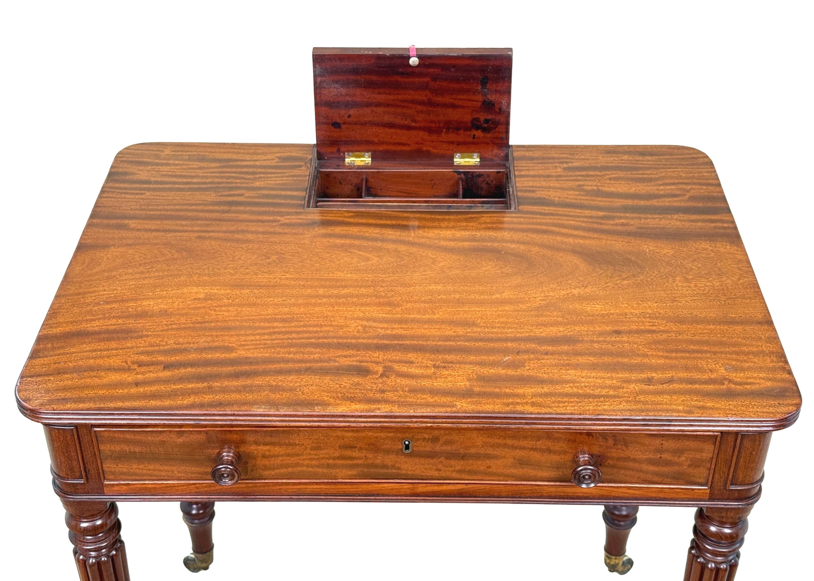 English Fine Regency Mahogany Chamber Writing Table For Sale