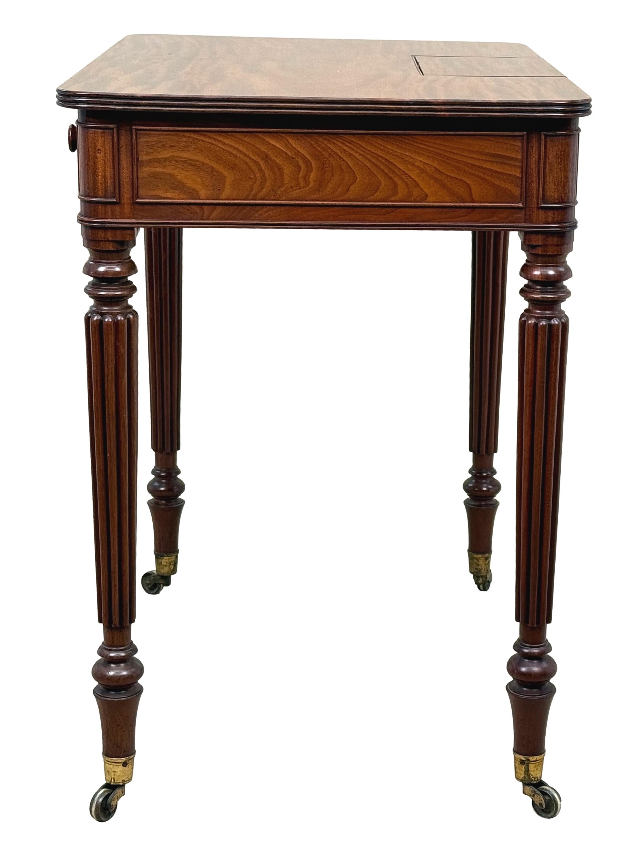 19th Century Fine Regency Mahogany Chamber Writing Table For Sale