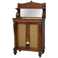 Antique Fine Regency Mahogany Chiffonier of Narrow Proportions