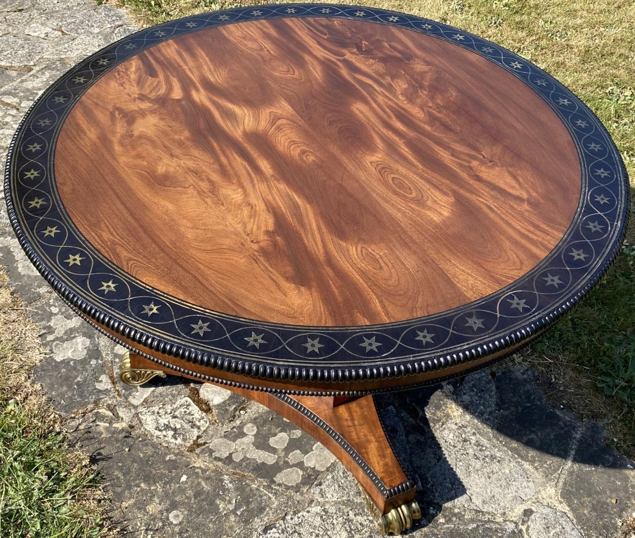 Fine Regency Mahogany Library Centre Table For Sale 2
