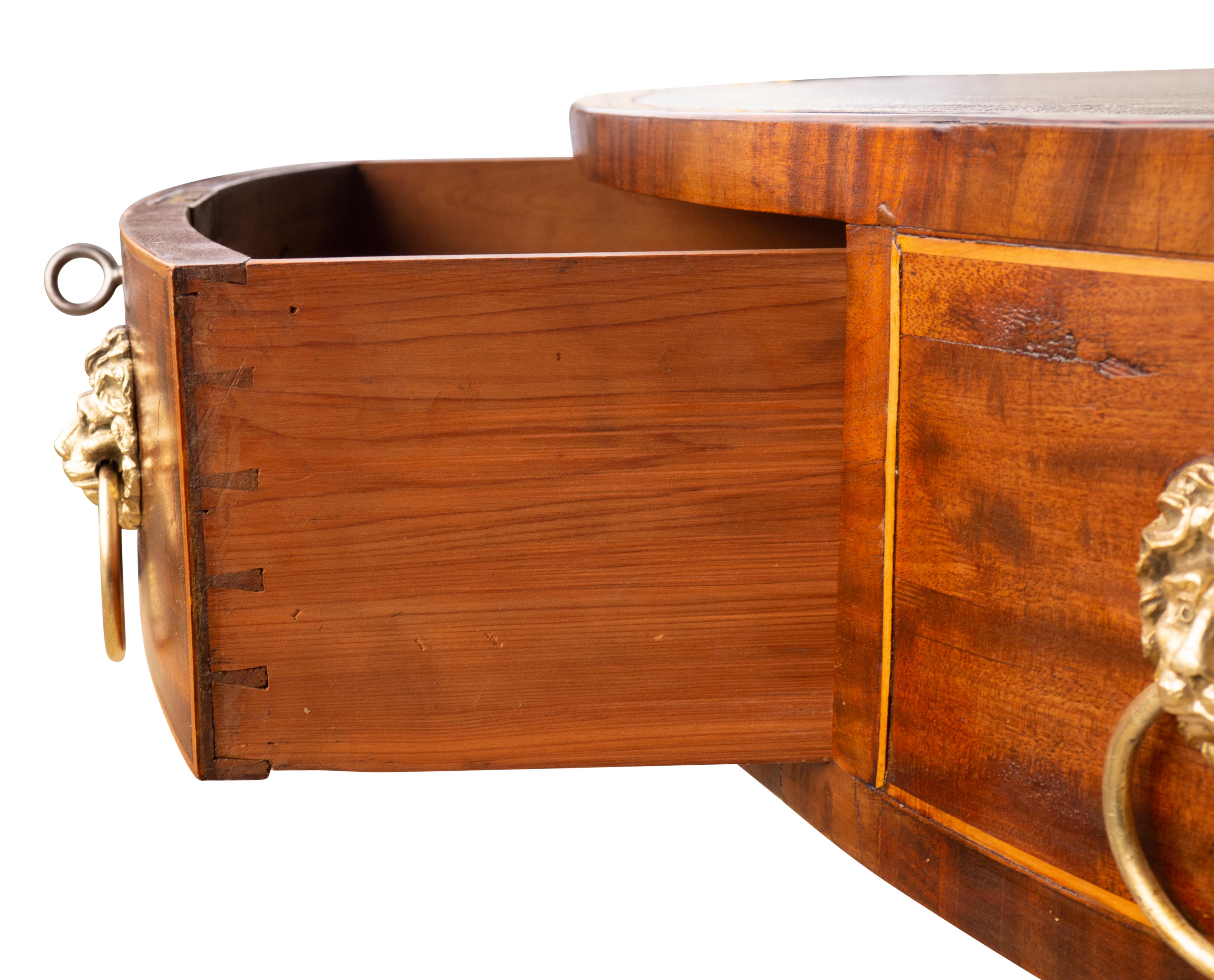 Fine Regency Mahogany Library Drum Table 10
