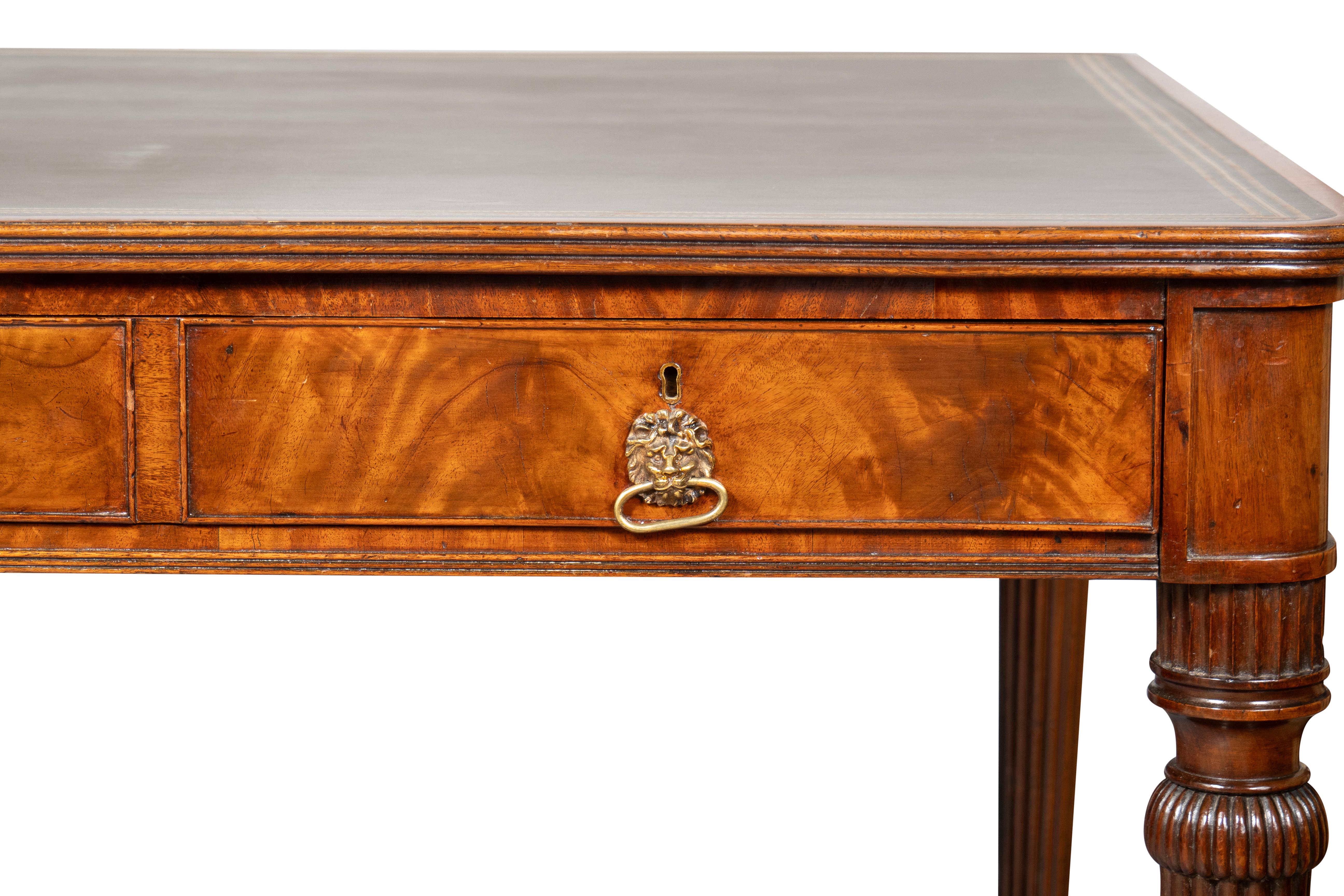 Fine Regency Mahogany Writing Table For Sale 4