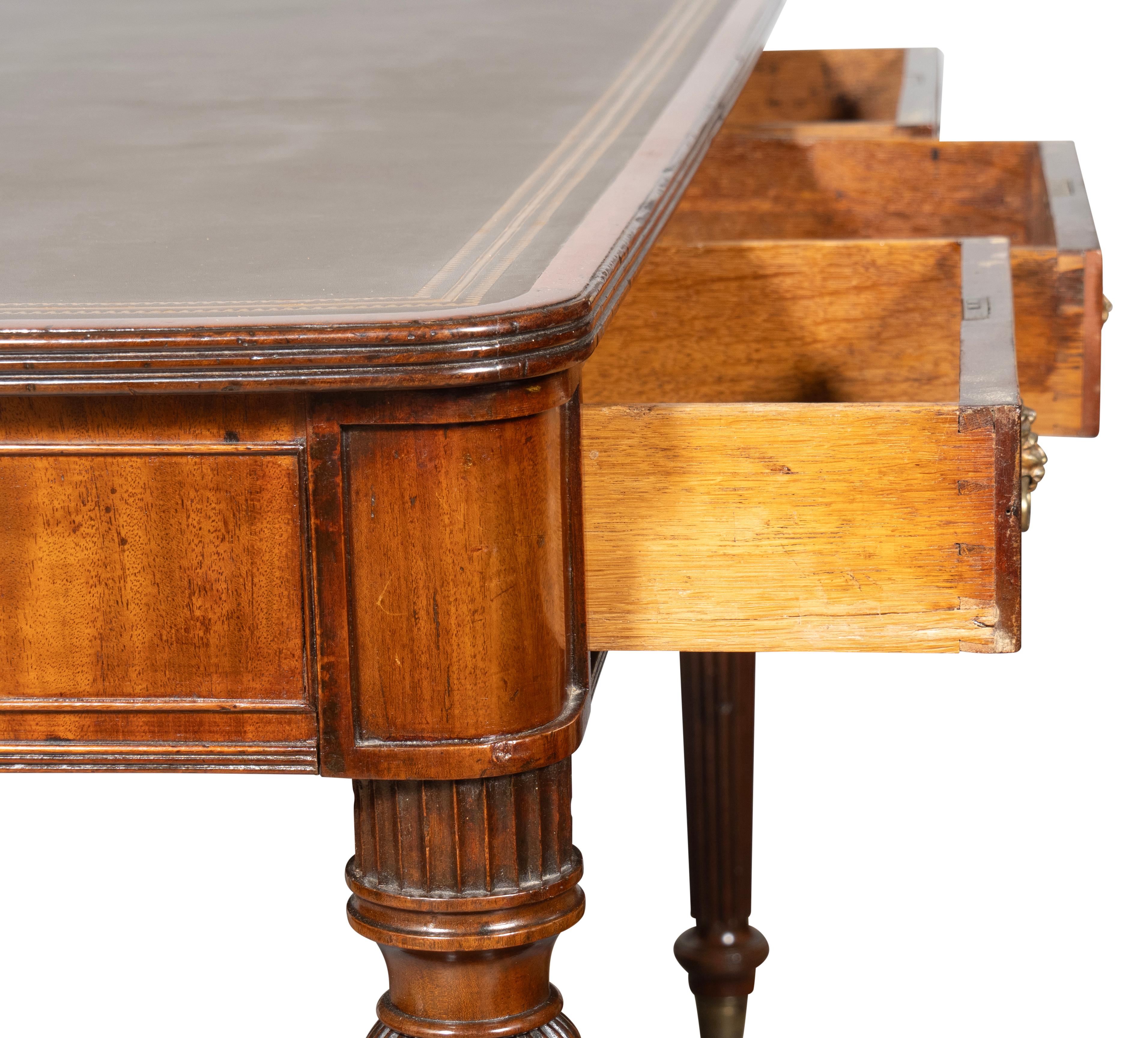 Fine Regency Mahogany Writing Table For Sale 6