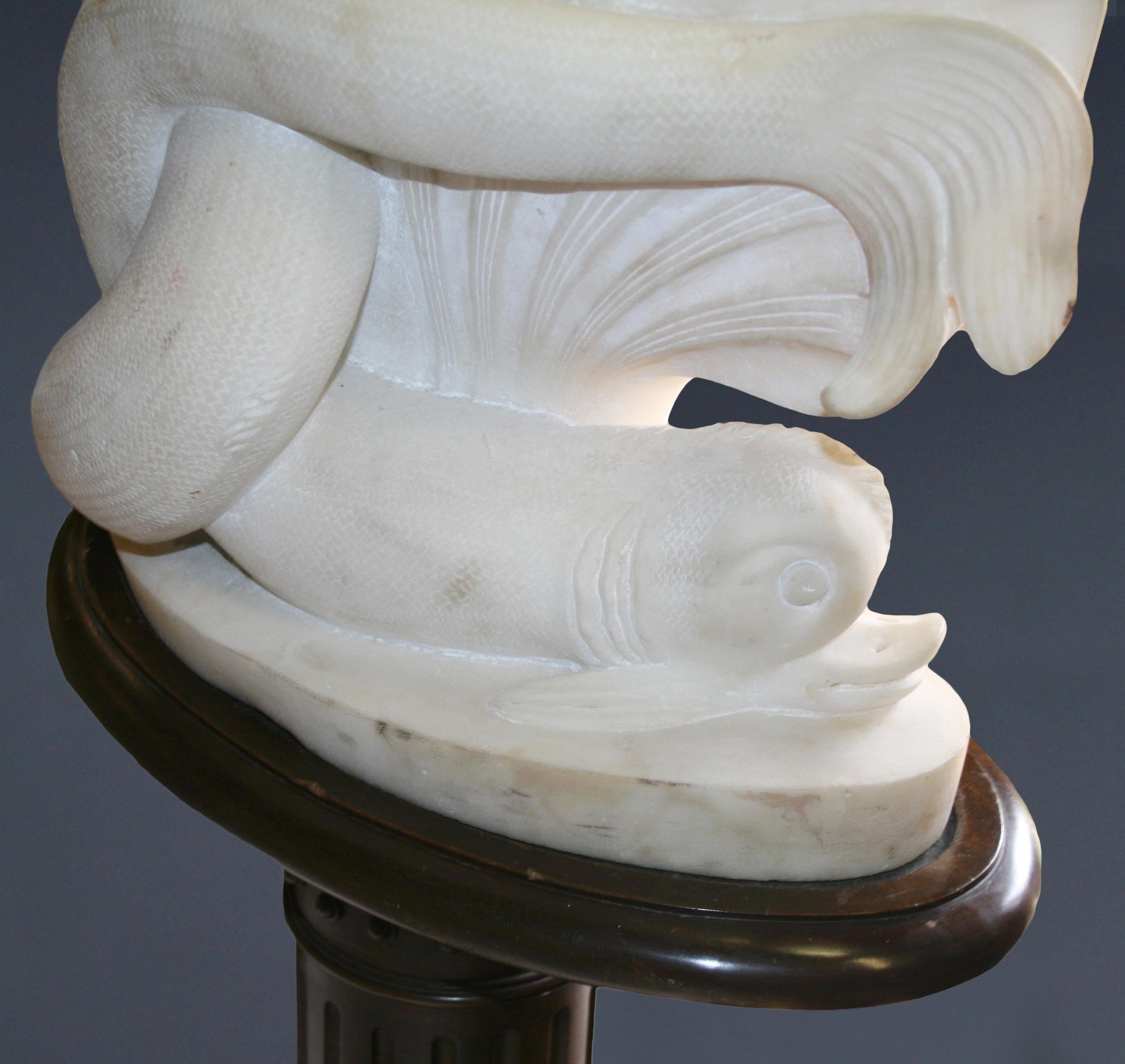 Fine Regency Marble Sculpture of Venus on Mahogany Pedestal For Sale 7