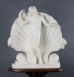Fine Regency Marble Sculpture of Venus on Mahogany Pedestal