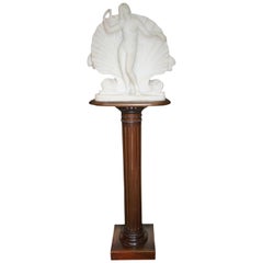 Fine Regency Marble Sculpture of Venus on Mahogany Pedestal