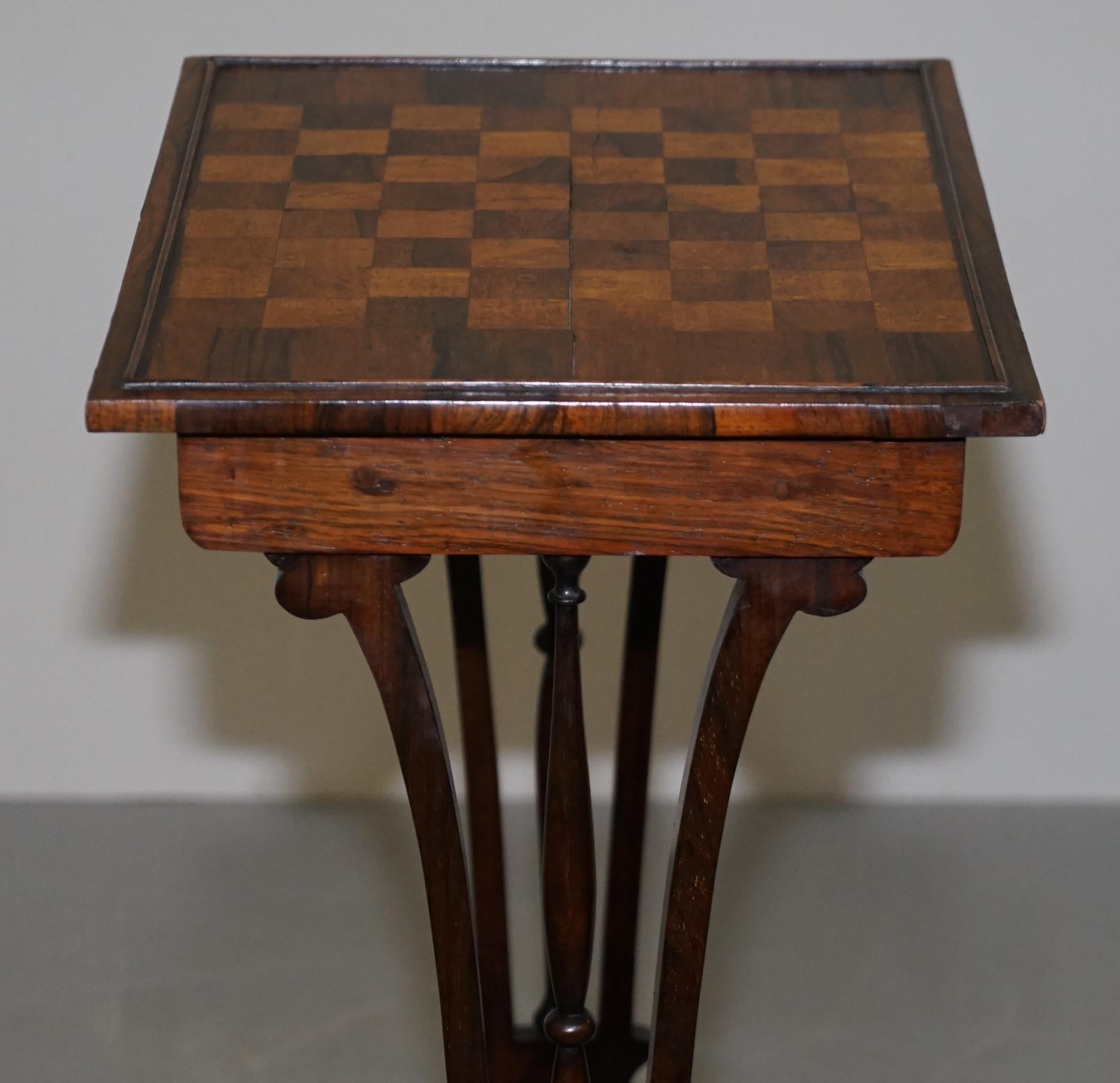 Fine Regency Nest of Hardwood Tables with Chessboard Top Attributed to Gillows For Sale 5