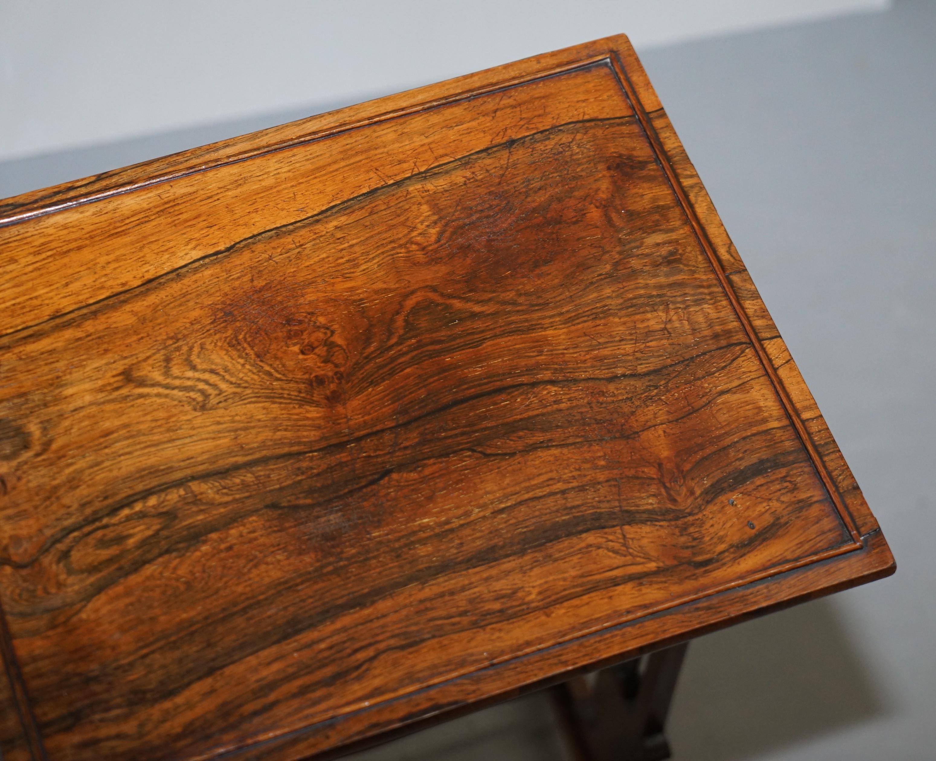Fine Regency Nest of Hardwood Tables with Chessboard Top Attributed to Gillows For Sale 11