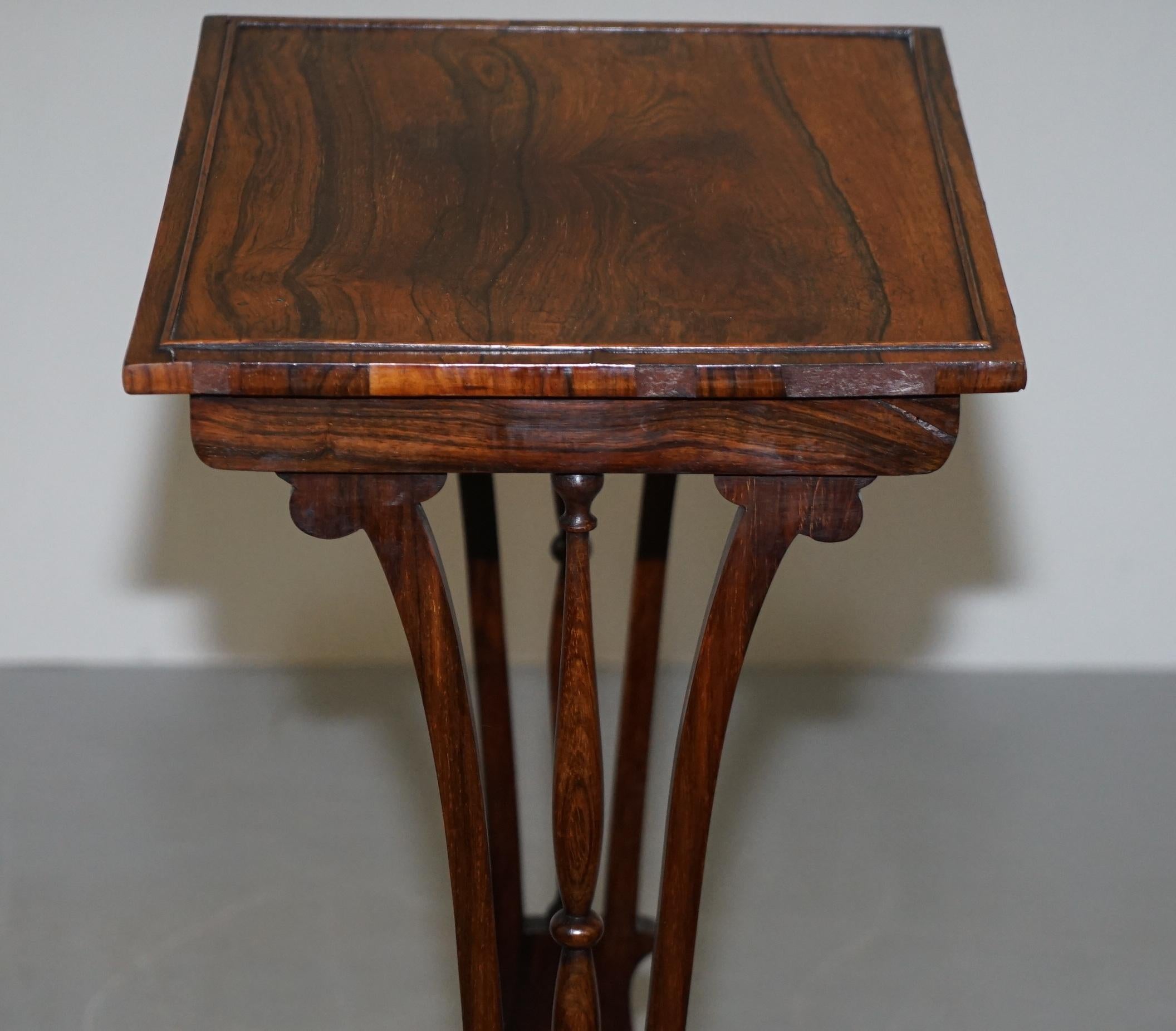 Fine Regency Nest of Hardwood Tables with Chessboard Top Attributed to Gillows For Sale 13