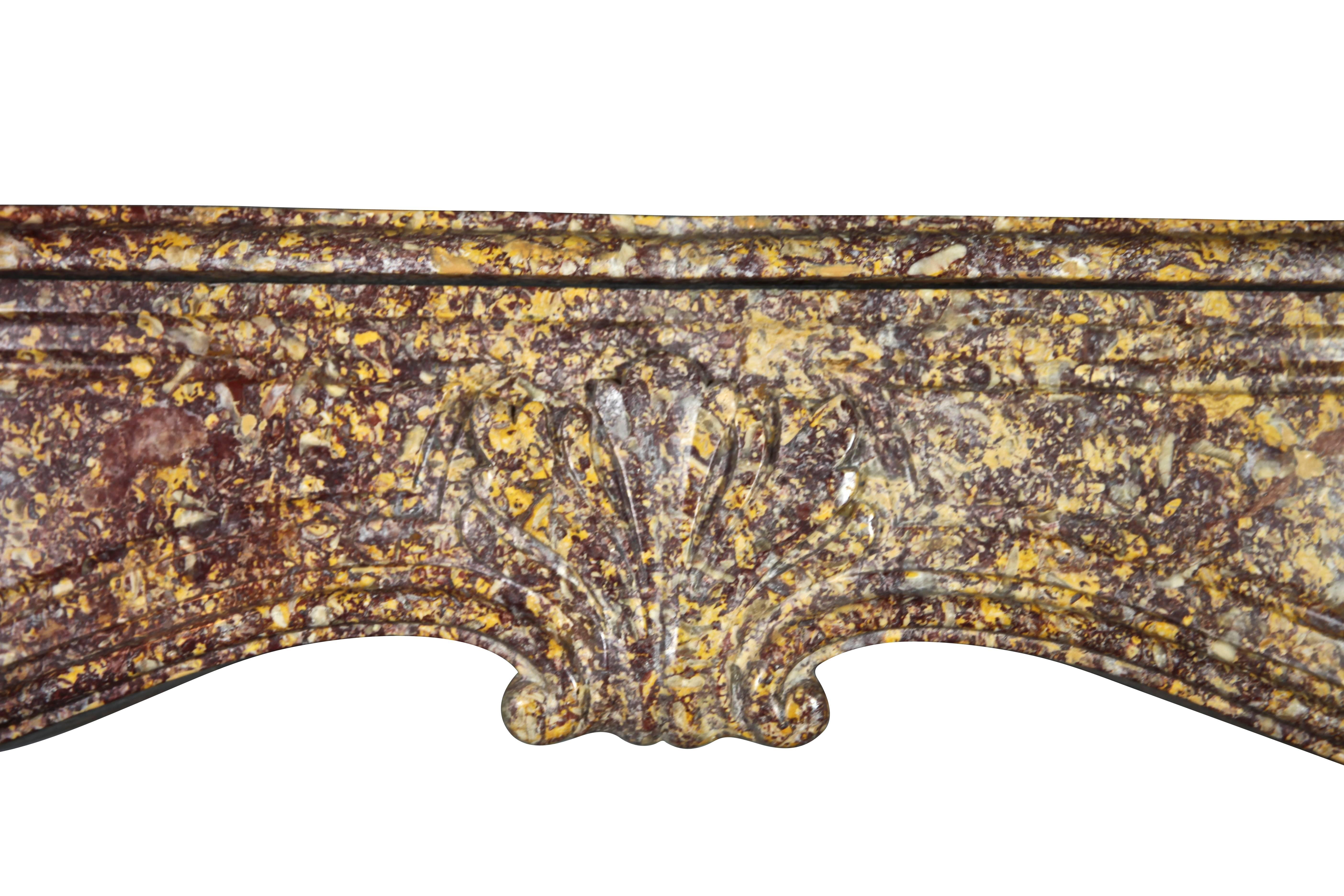 Polished Fine Regency Period Antique Fireplace Surround in Royal Marble For Sale