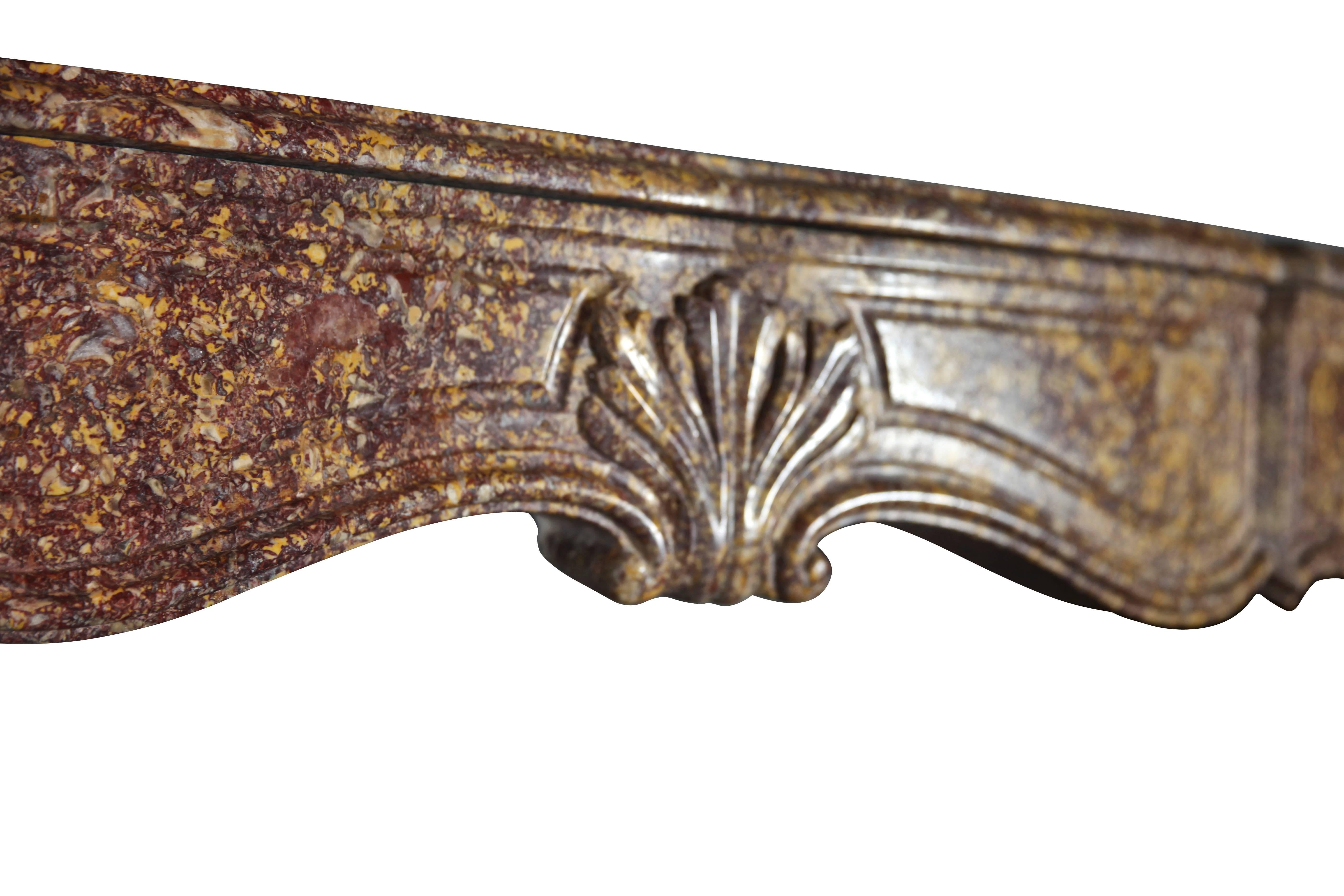 Fine Regency Period Antique Fireplace Surround in Royal Marble In Excellent Condition For Sale In Beervelde, BE
