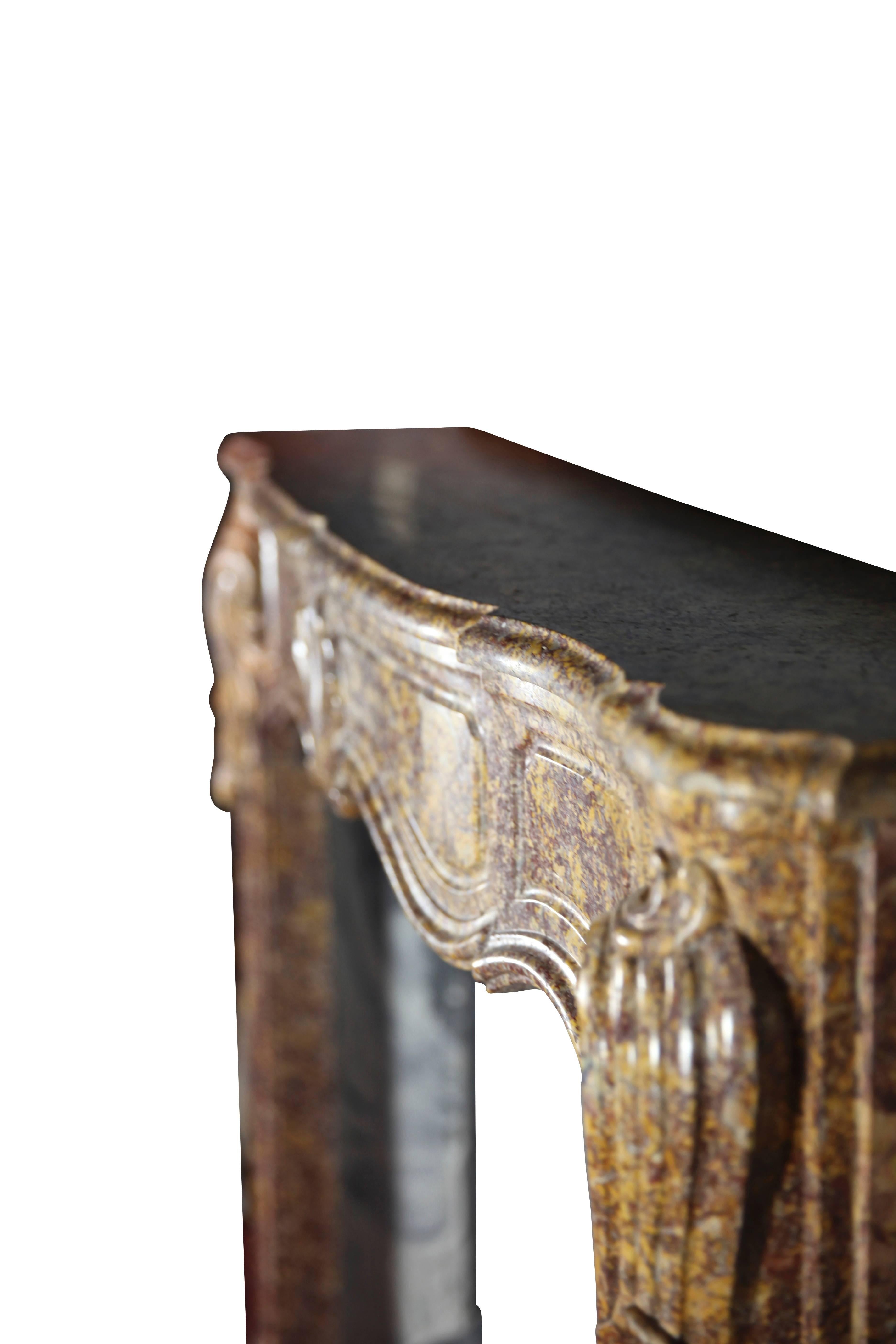 Fine Regency Period Antique Fireplace Surround in Royal Marble For Sale 1