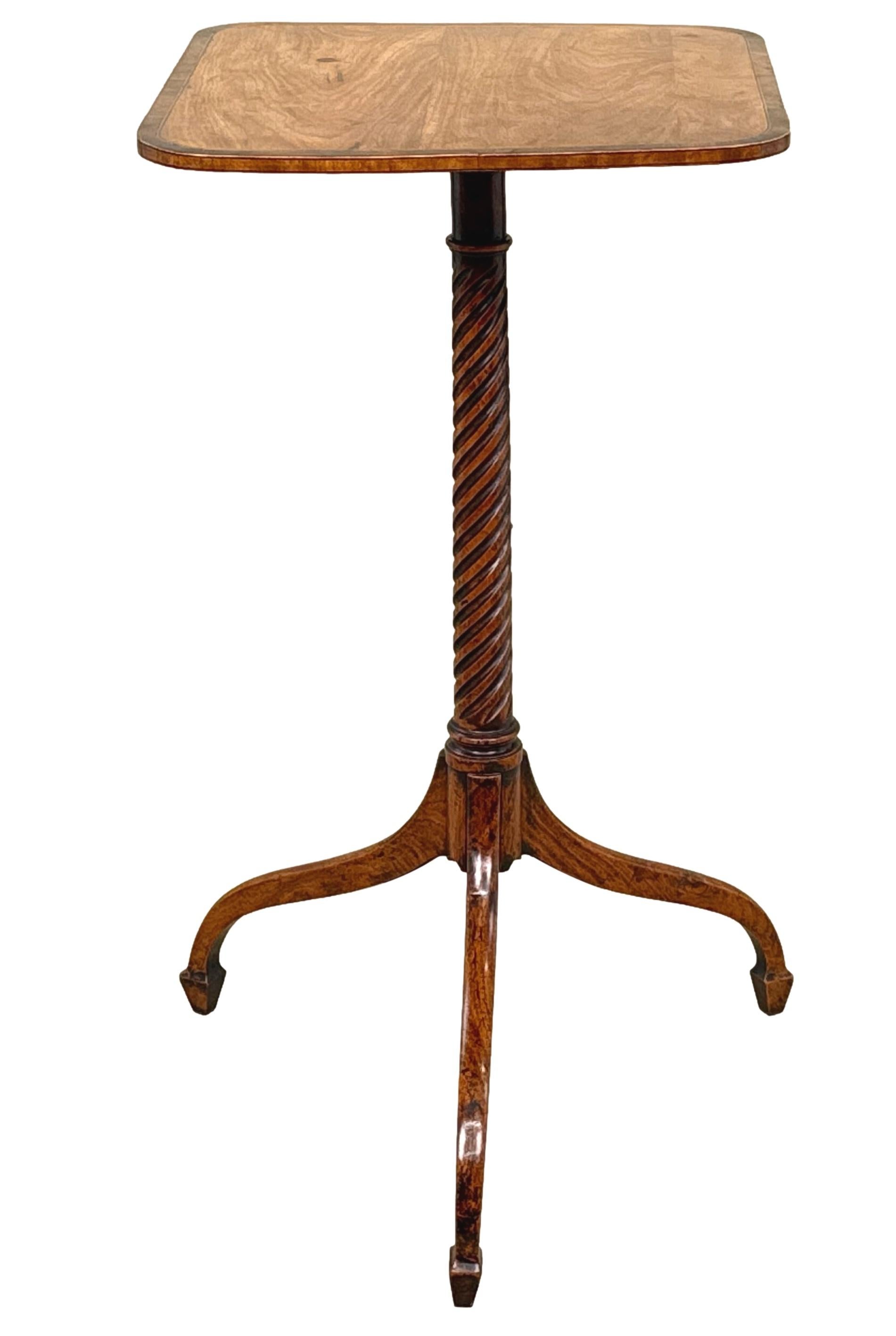 Fine Regency Period Kingwood Square Wine Table For Sale 7