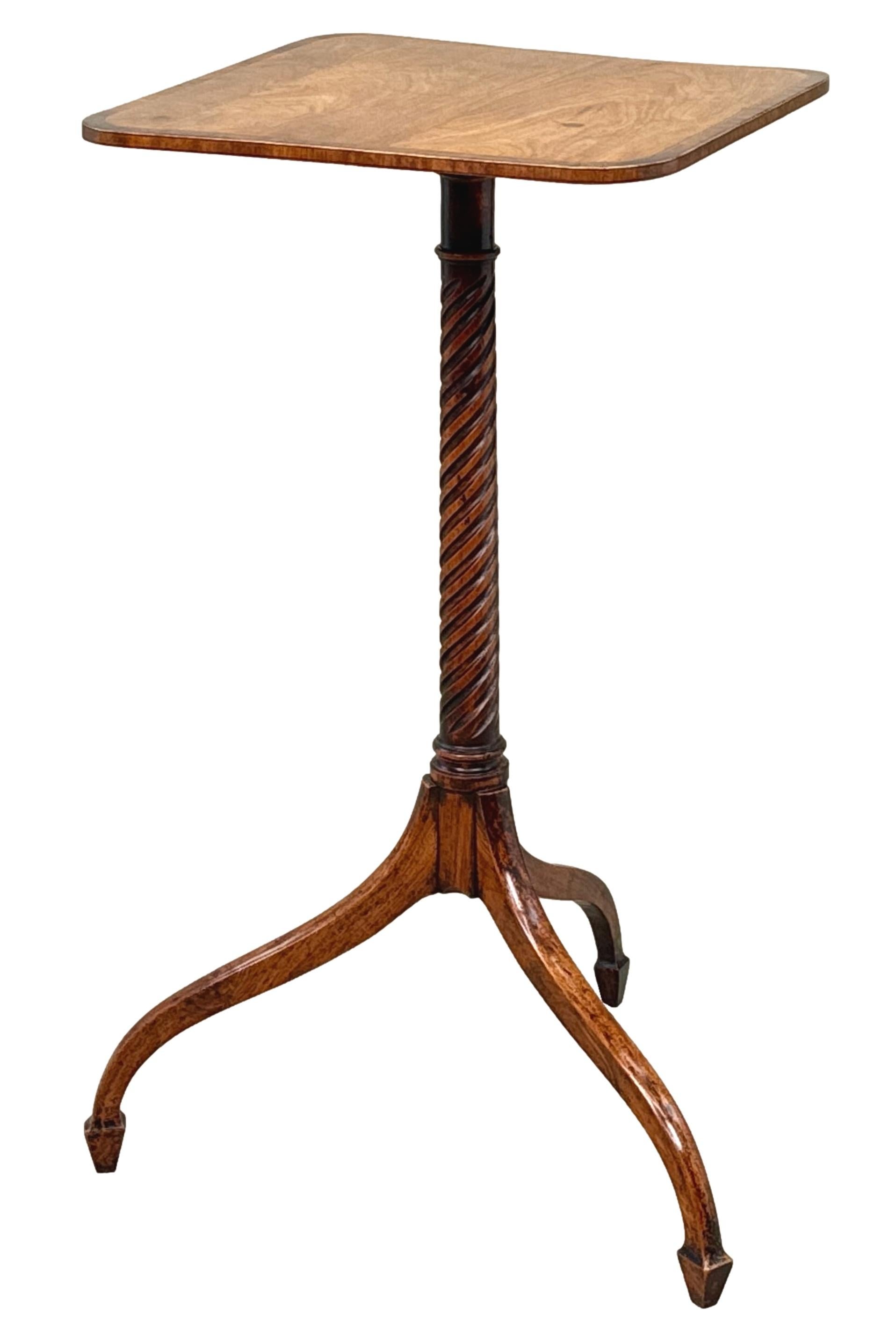 19th Century Fine Regency Period Kingwood Square Wine Table For Sale