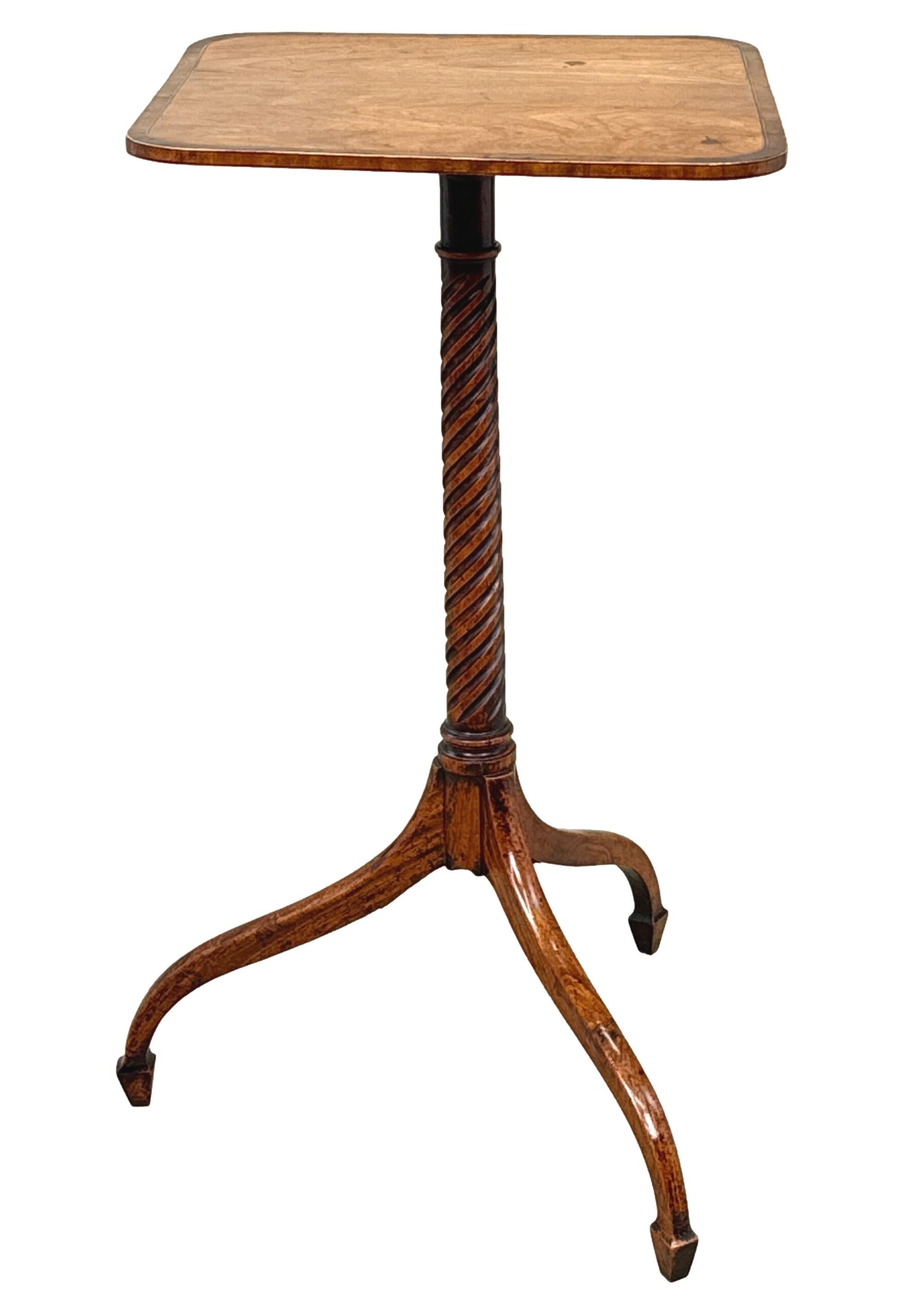 Fine Regency Period Kingwood Square Wine Table For Sale 3