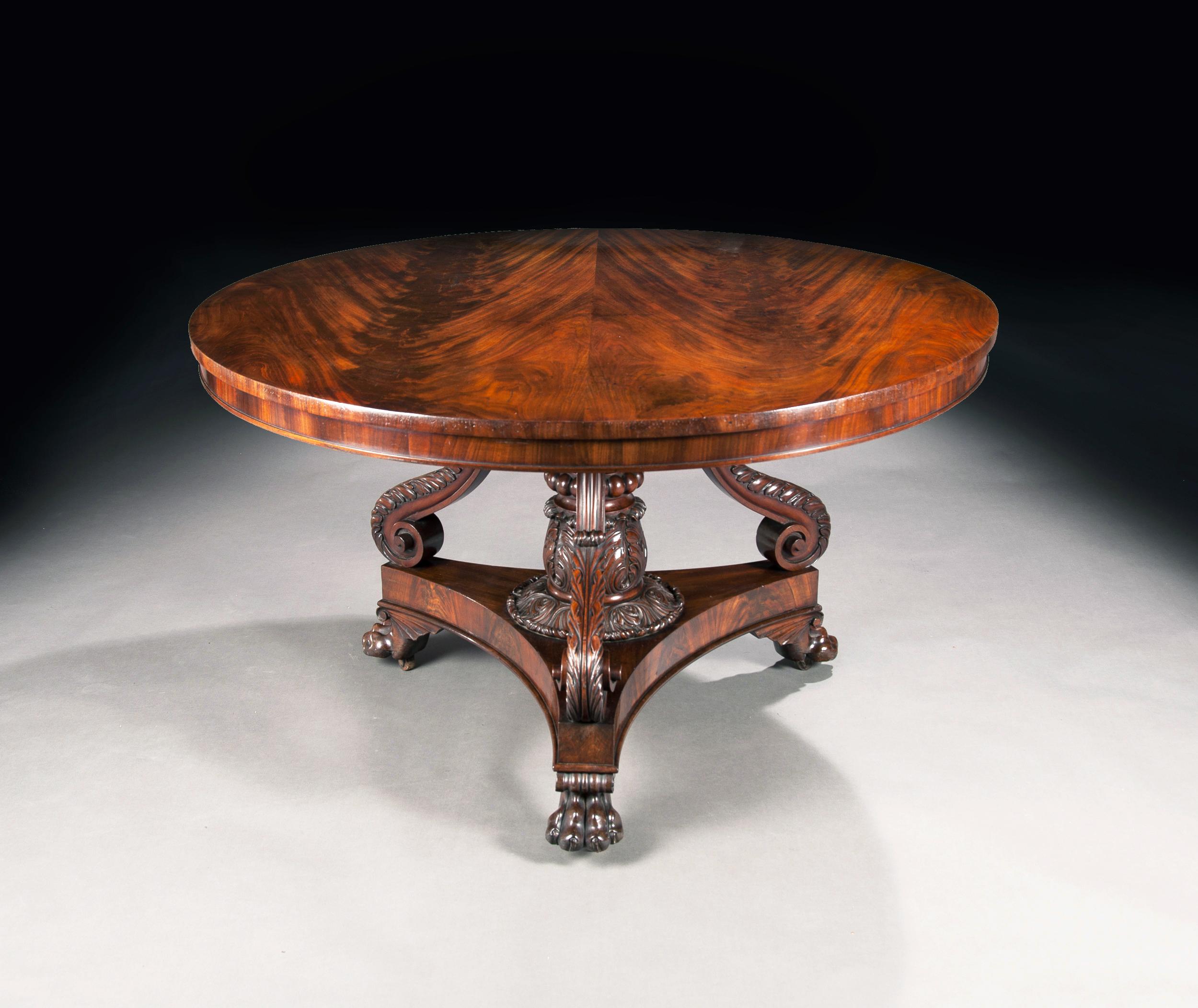 Fine Regency Period Mahogany Centre Table In Good Condition In Benington, Herts
