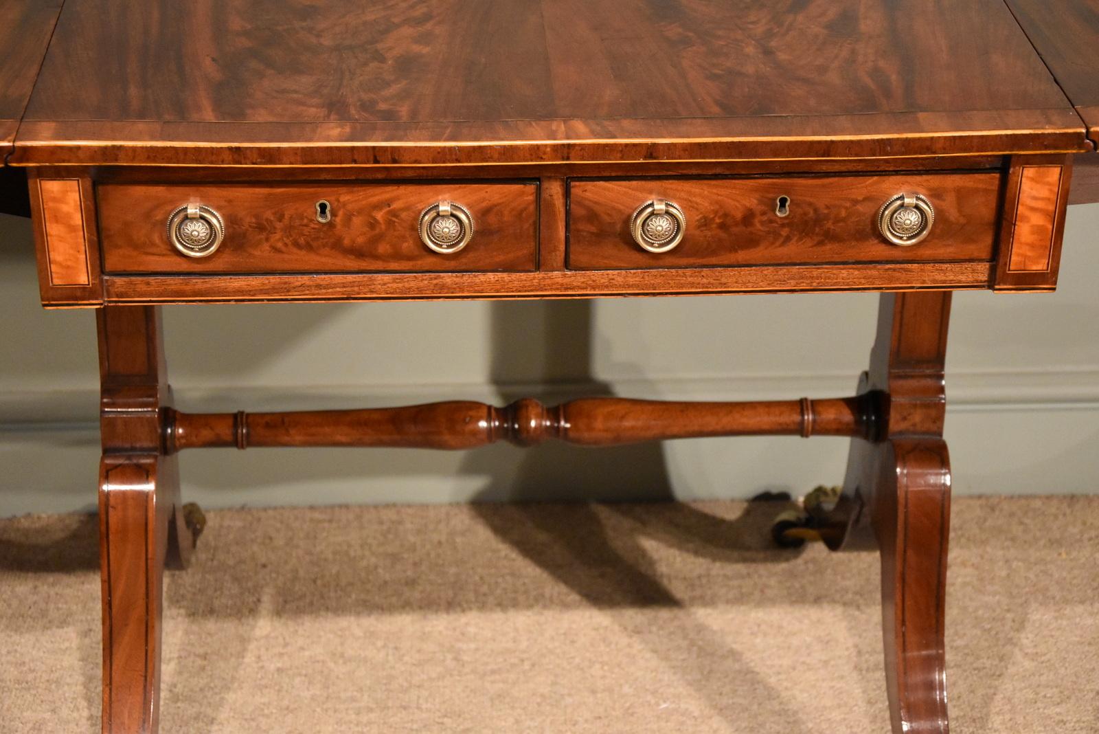 English Fine Regency Period Mahogany Sofa Table