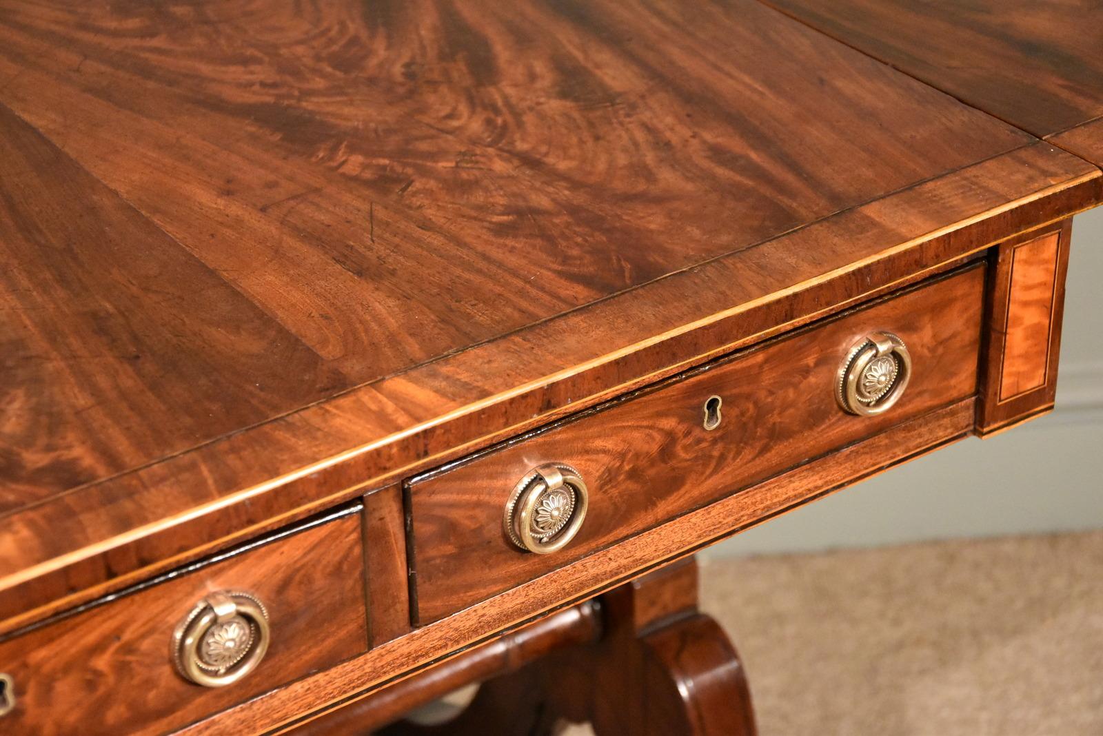 Fine Regency Period Mahogany Sofa Table 3