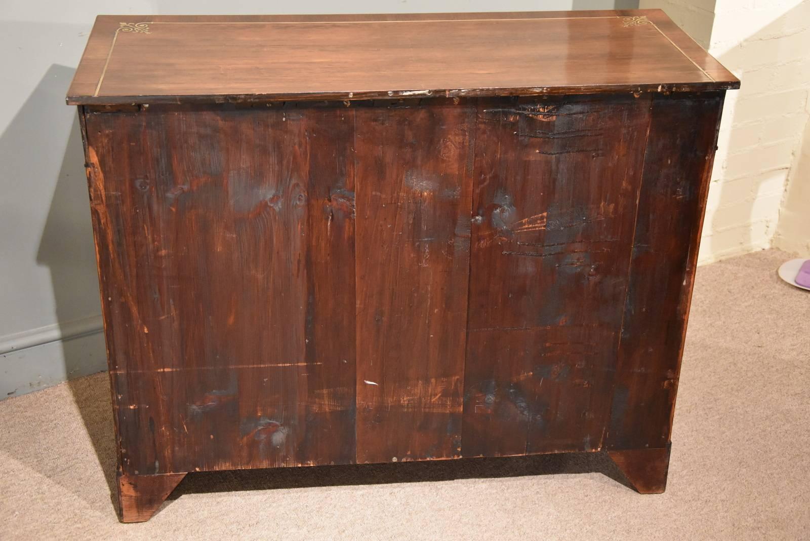 Fine Regency Period Rosewood Brass Inlaid Side Cabinet by Pitcher 5