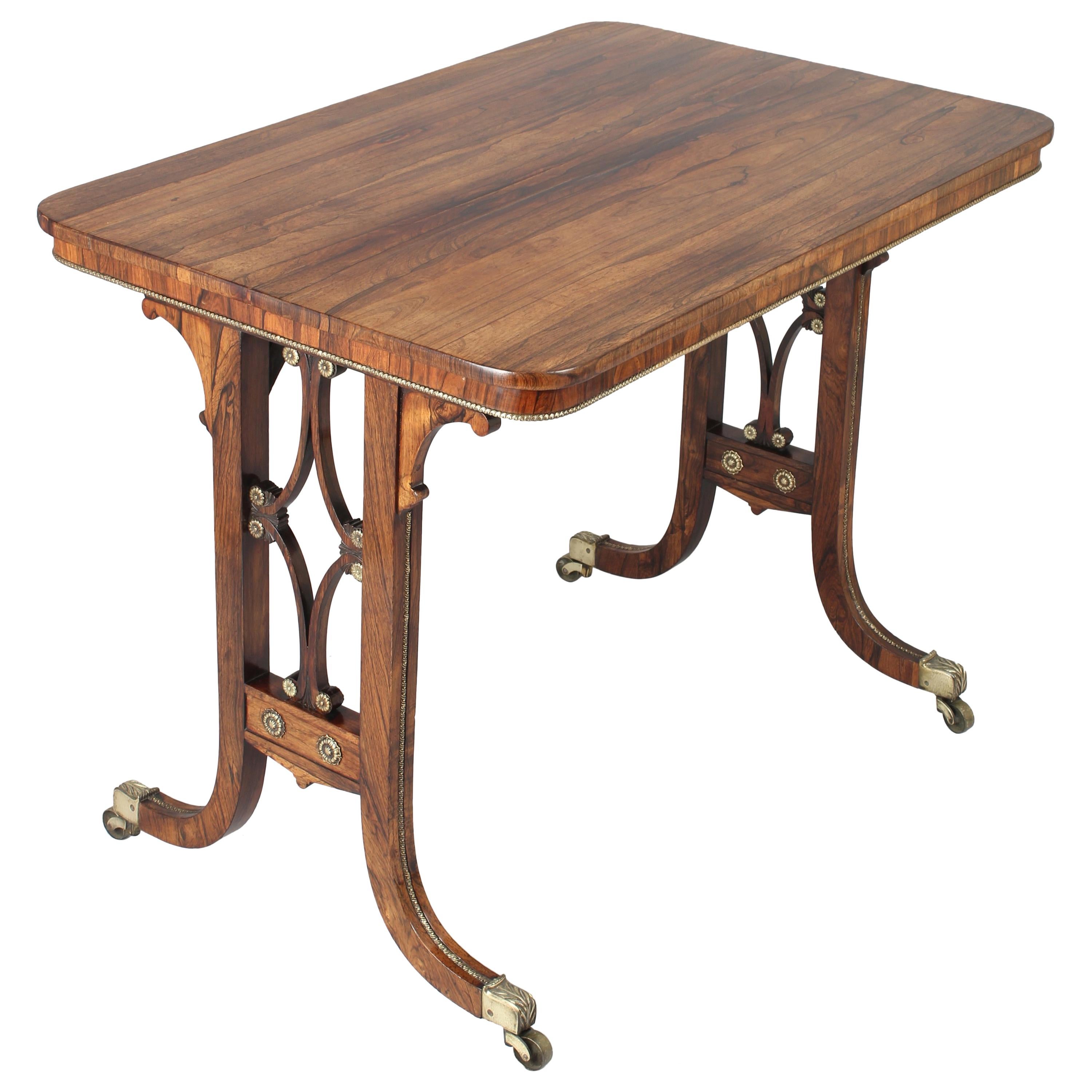 Fine Regency Period Rosewood End-Standard Centre-Table