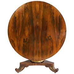 Fine Regency Rosewood and Inlaid Centre / Breakfast Table