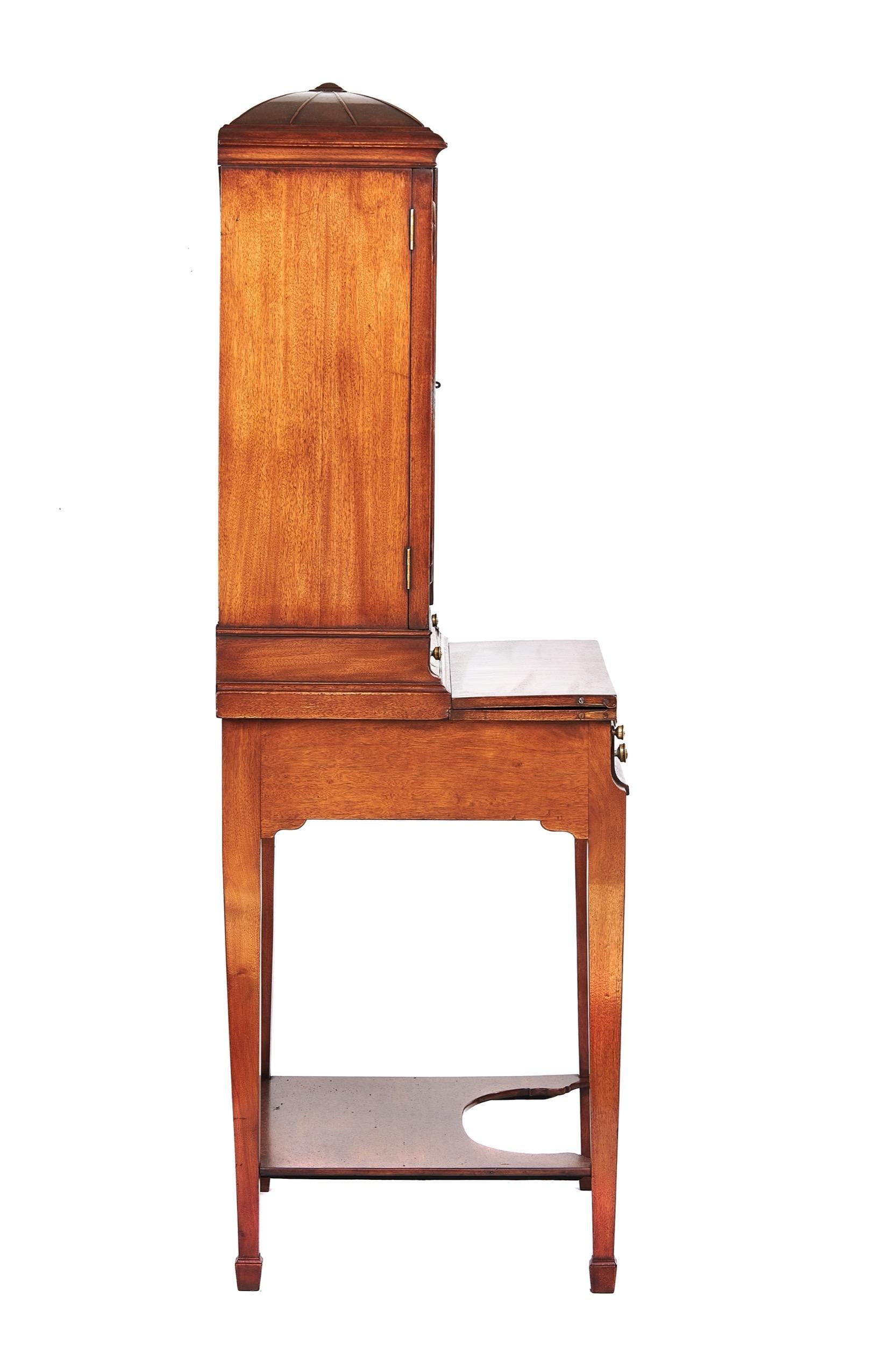 Adam Style Fine Regency Style  Mahogany Writing Cabinet Circa 1900 For Sale