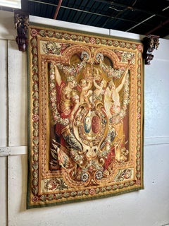 Fine Reproduction of Louis XIV Aubusson Tapestry “Portiere des Renommees"