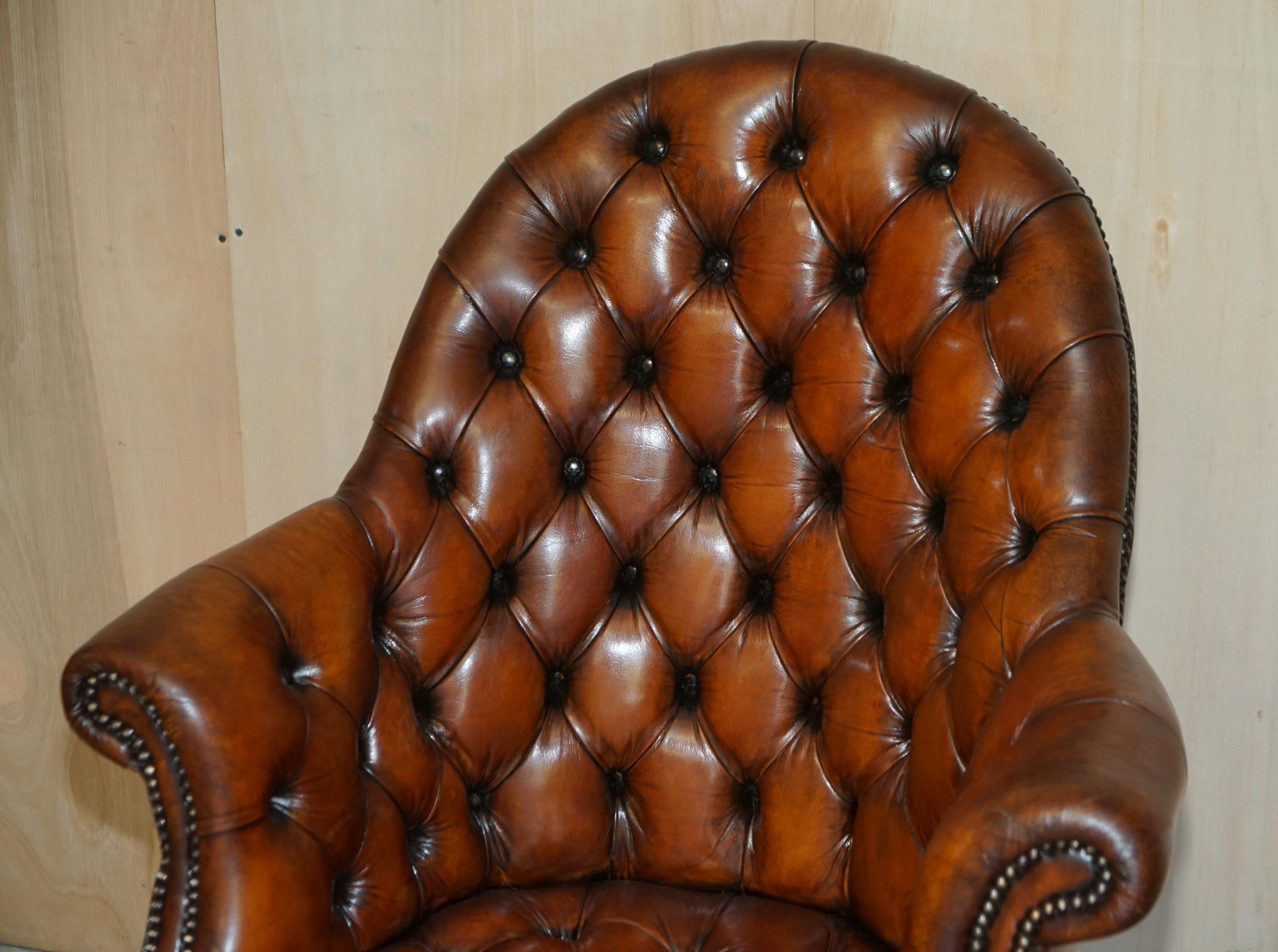 leather hand chair