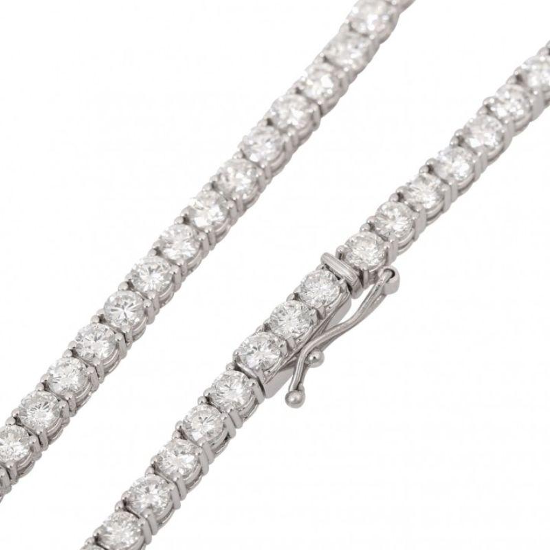 Fine Riviere Necklace with 130 Brilliant-Cut Diamonds In Excellent Condition For Sale In Stuttgart, BW