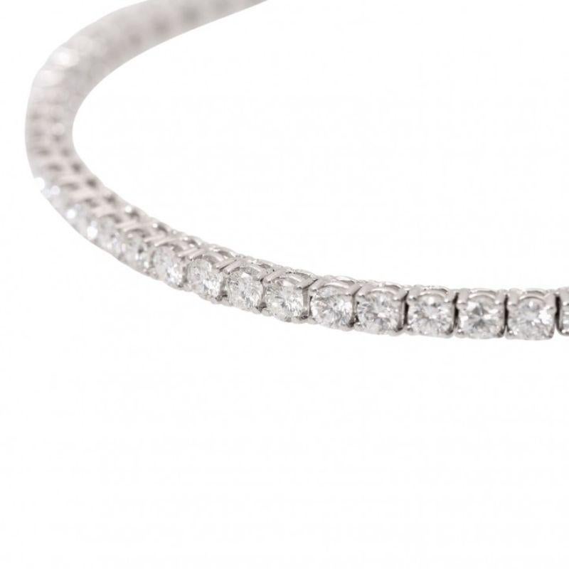 Fine Riviere Necklace with 130 Brilliant-Cut Diamonds For Sale 1