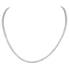 Fine Riviere Necklace with 130 Brilliant-Cut Diamonds