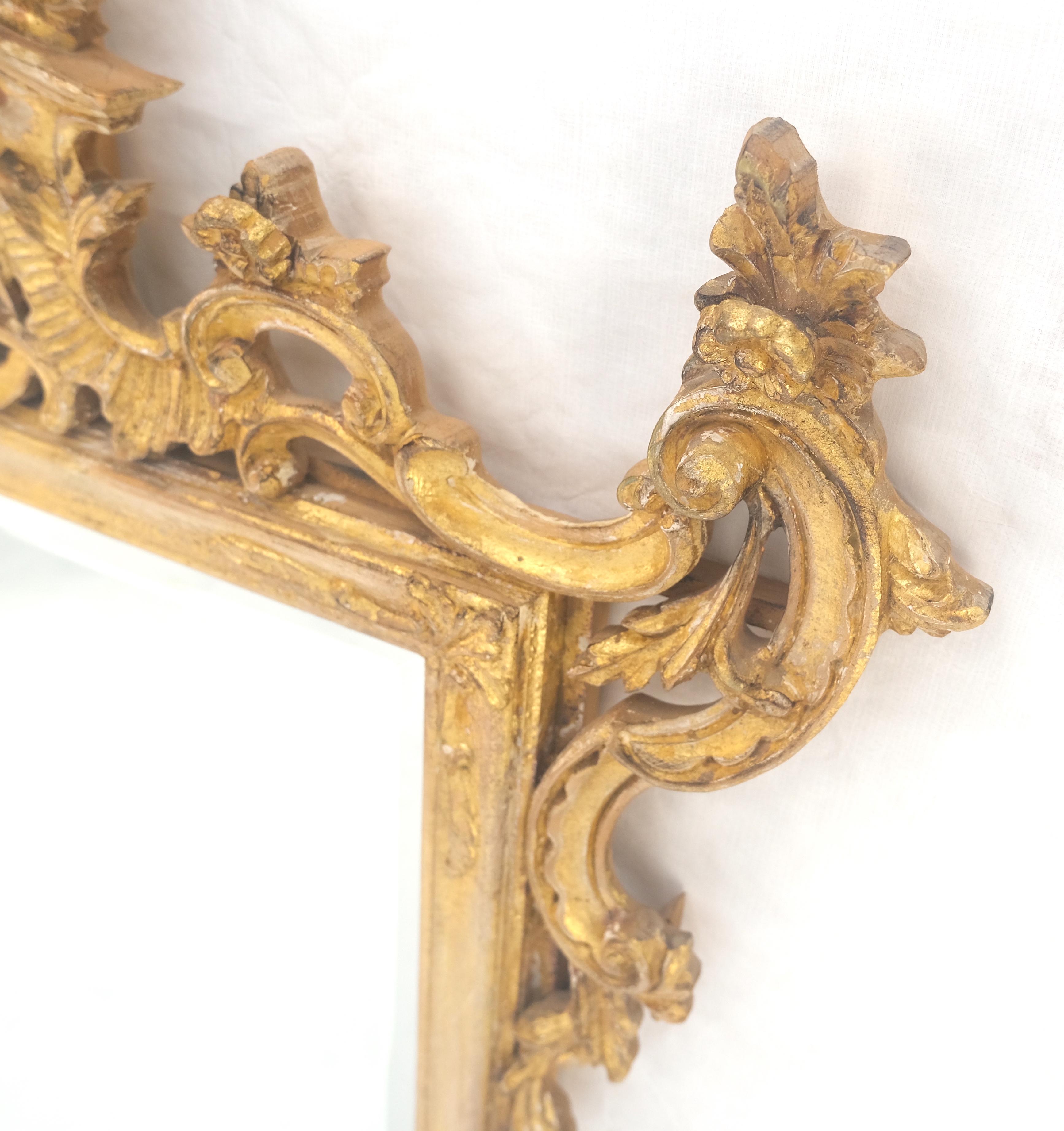 Doré Grand miroir 53x40 de style Rococo Style Rococo Made in Italy Mint en vente