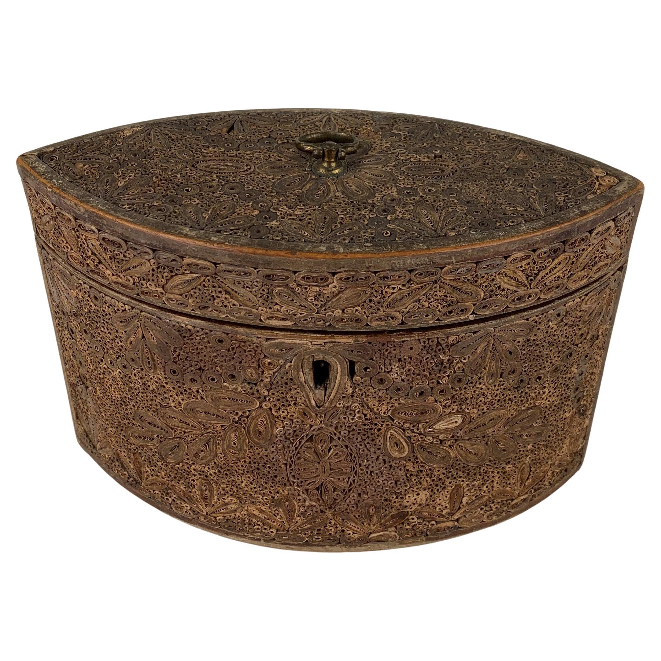 Fine Rolled Paper Tea Caddy For Sale