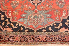 Fine Room Size Antique Persian Serapi Rug. Size: 9 ft 9 in x 11 ft 11 in
