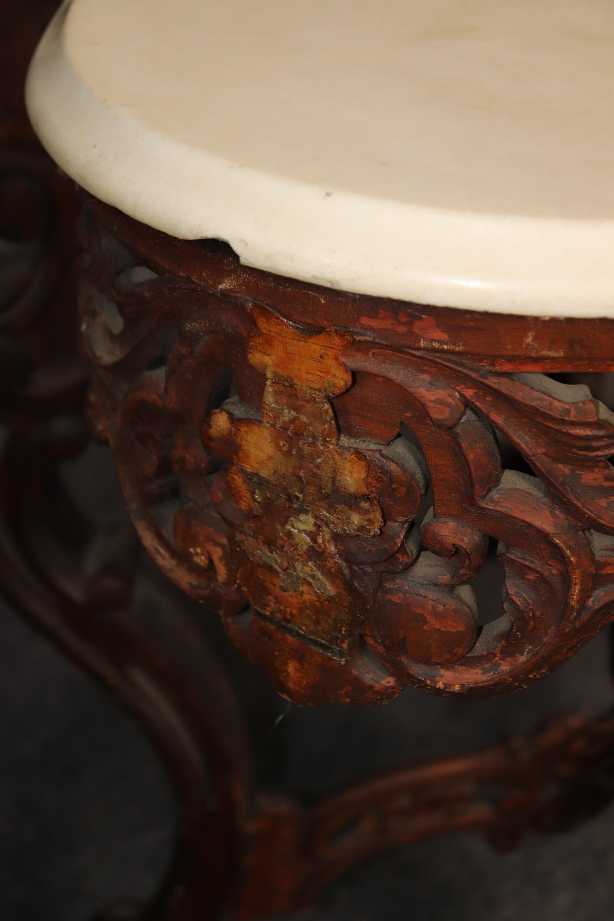 Fine John Henry Belter Rosewood Carved High Victorian Marble Top Center Table 6