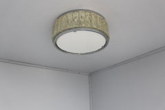 Fine French 1970s Chrome and Glass "Queen's Necklace" Ceiling Light by Perzel